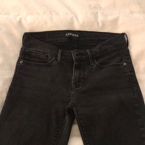 Express black skinny jeans